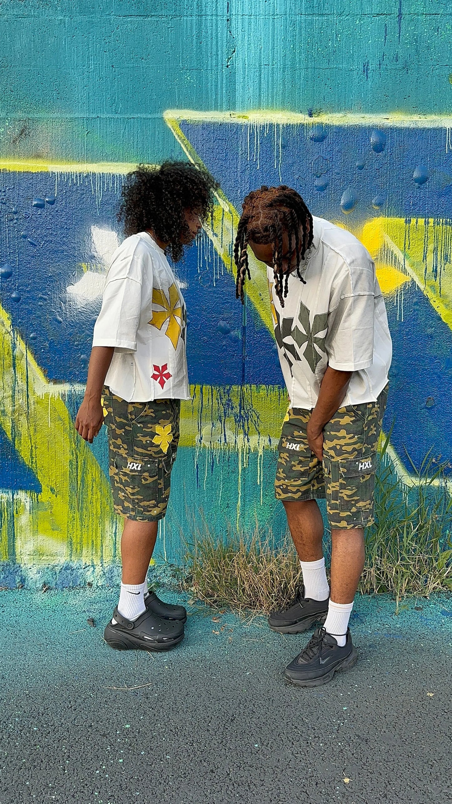 CAMO RHINESTONE HXL JORTS