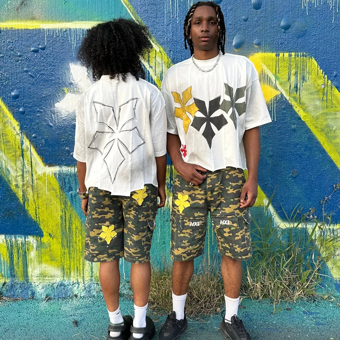 CAMO RHINESTONE HXL JORTS