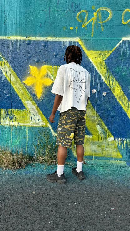 CAMO RHINESTONE HXL JORTS