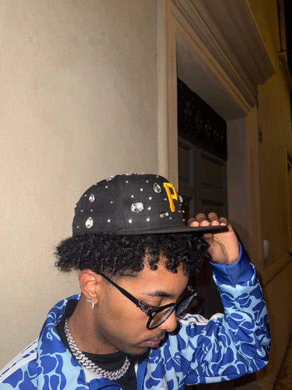 P RHINESTONE CUSTOM HAT